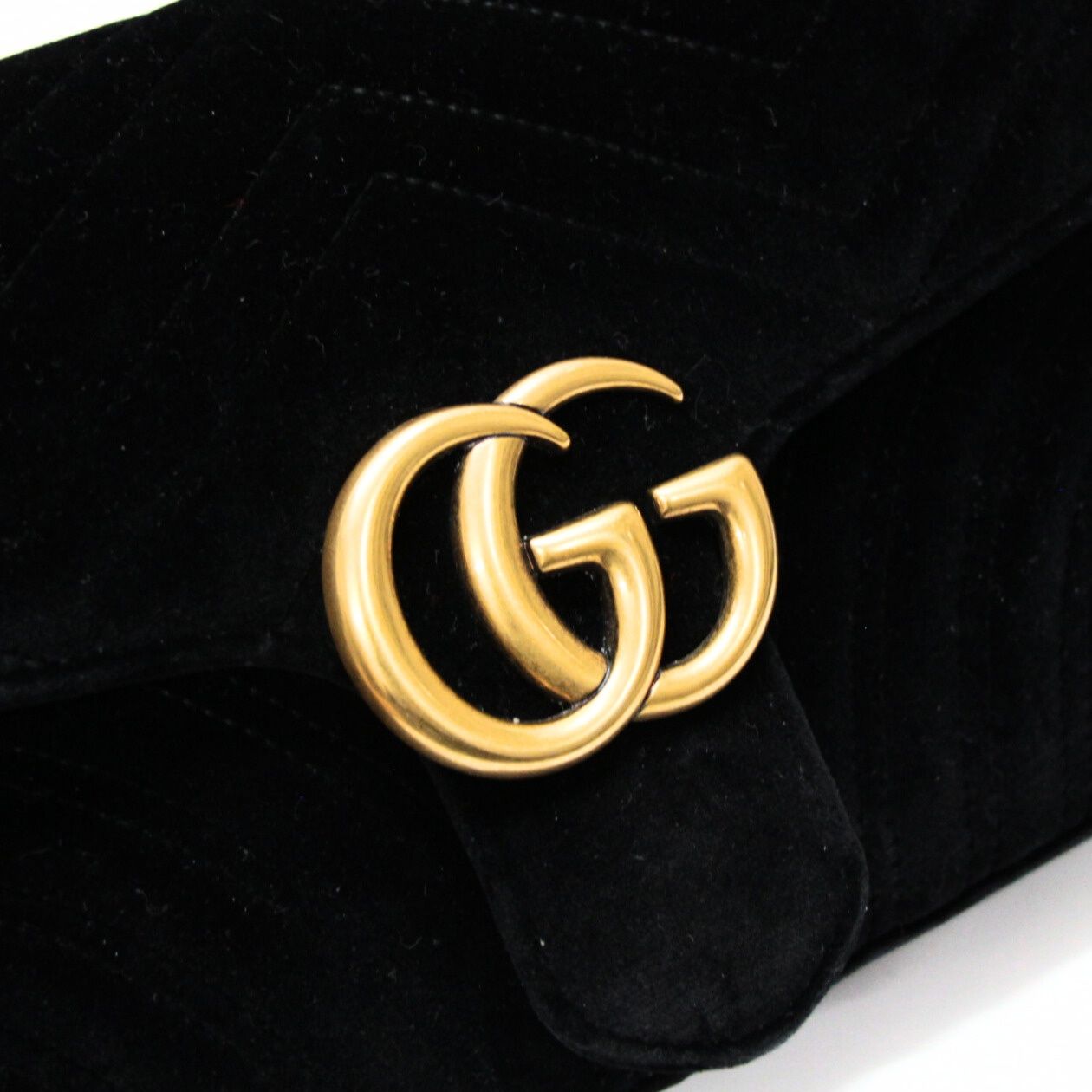 美品 グッチ GUCCI GGマーモント キルティング チェーンショルダー 