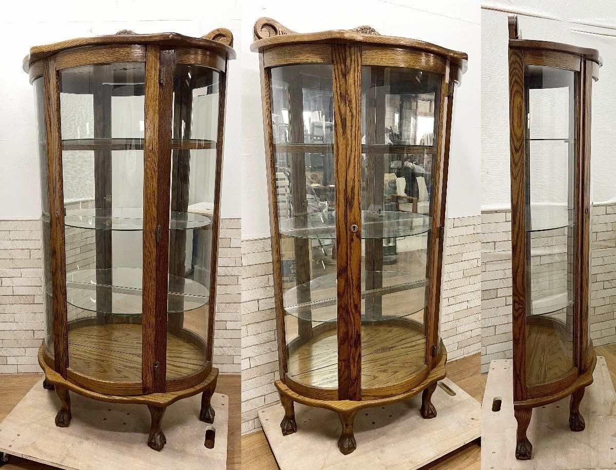 美品　英国　イギリス　アンティーク　キャビネット　キュリオケース　店舗　棚 美品 英国 イギリス アンティーク キャビネット キュリオケース 店舗