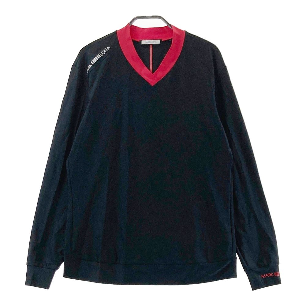 サイズ：46 MARK&LONA マークアンドロナ Vネック 長袖Tシャツ ブラック