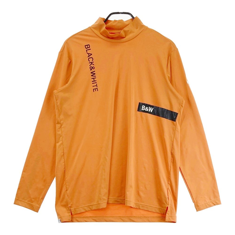 サイズ：L BLACK&WHITE ブラックアンドホワイト ハイネック 長袖T