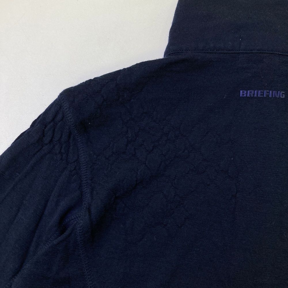 サイズ：S BRIEFING GOLF ブリーフィング ハーフジップ 長袖 ウールT