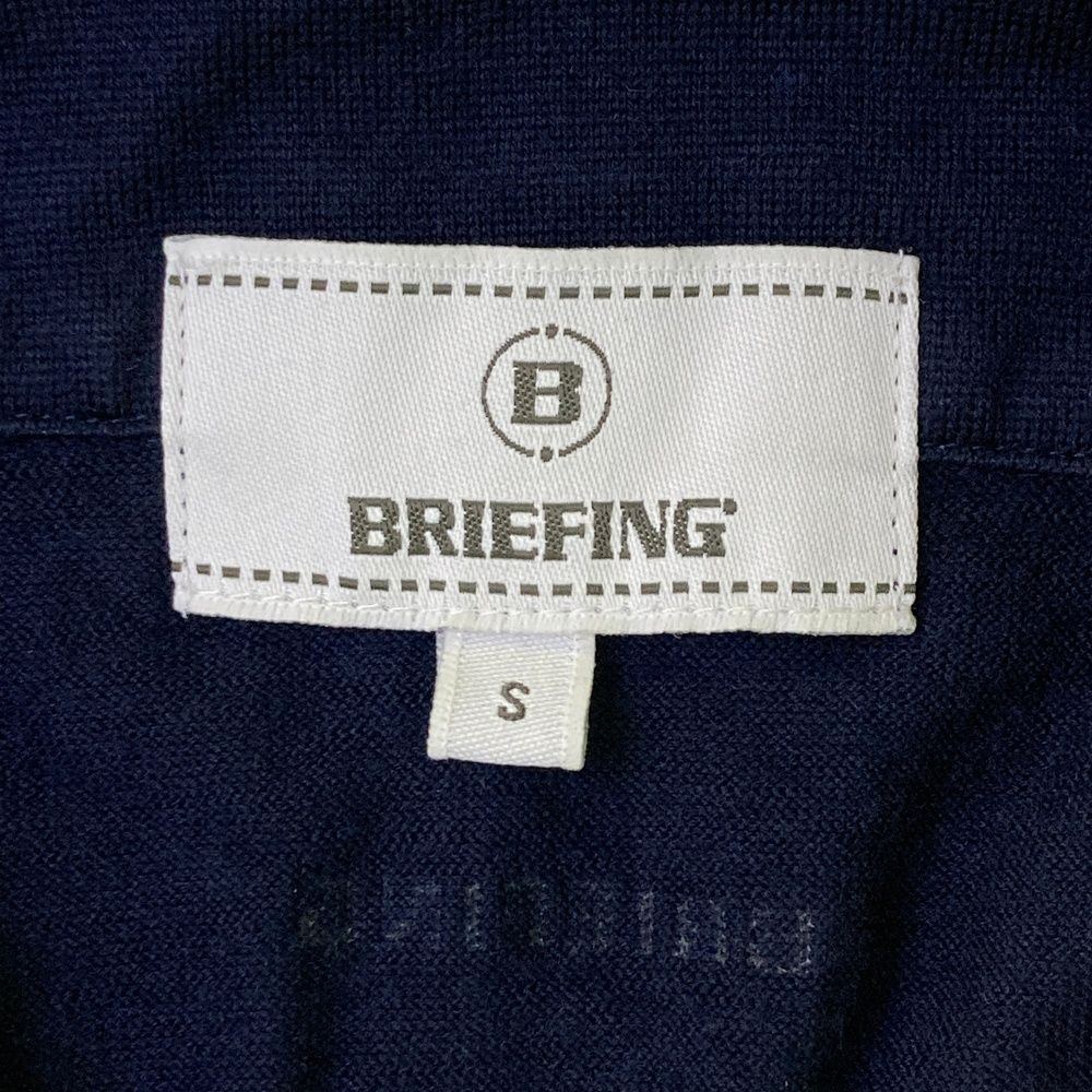サイズ：S BRIEFING GOLF ブリーフィング ハーフジップ 長袖 ウールT