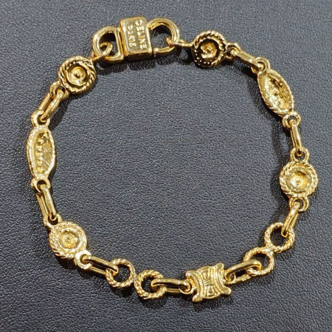 ヴィンテージ CELINE セリーヌ ブラゾン マカダム ラインストーン