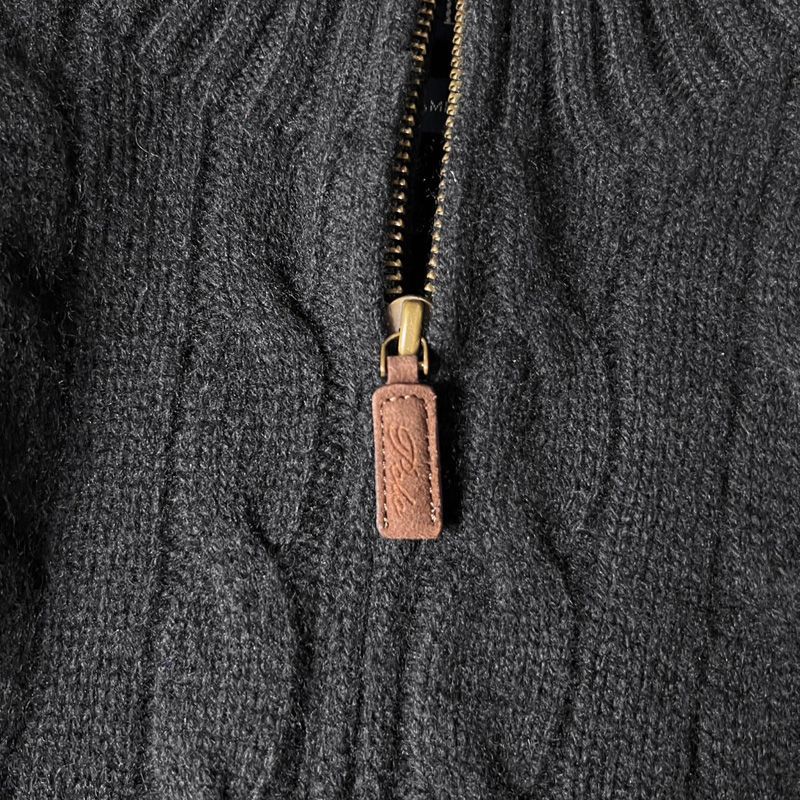 90s POLO RALPH LAUREN ハーフジップ ラムウール ケーブル ニット