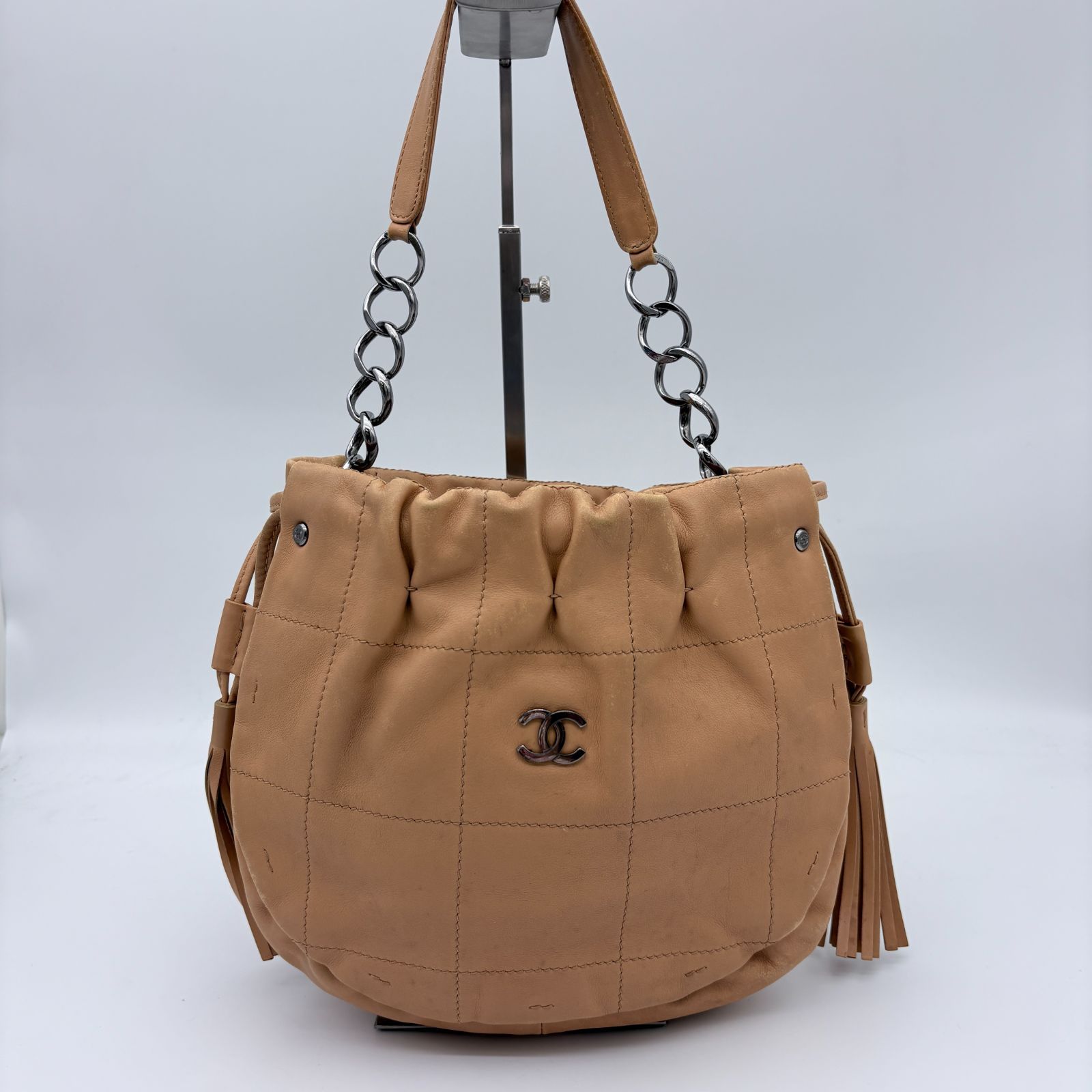 CHANEL （シャネル） ココマーク シルバー金具 フリンジ チョコバー 