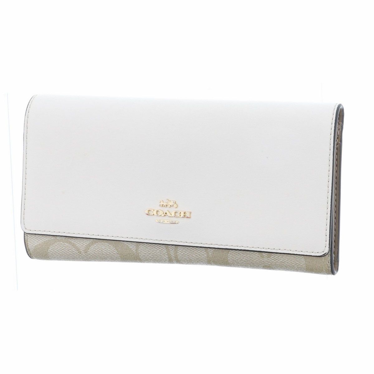 未使用級✨ COACH コーチ 長財布 二つ折り財布 シグネチャー PVCレザー COACH コーチ 二つ折り シグネチャー 長財布 C5966 レディース PVC