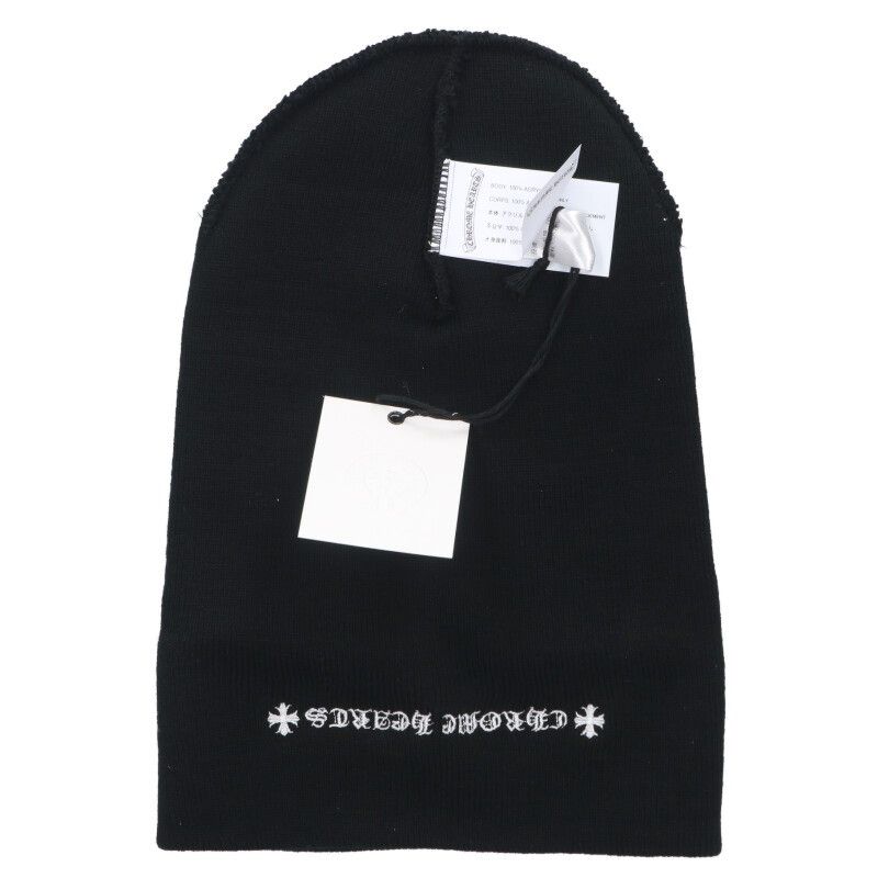 WOOL WATCH CAP CH刺繍 ビーニー帽子 ブラック 新作 CHROME HEARTS 銀座店 クロムハーツ 美品 WOOL WATCH CAP ビーニー CH