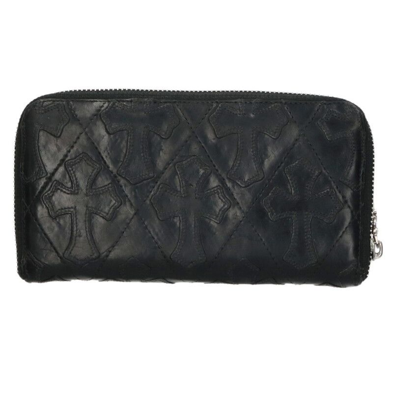 クロムハーツ REC F ZIP/QUILTED セメタリークロスキルティングレザー