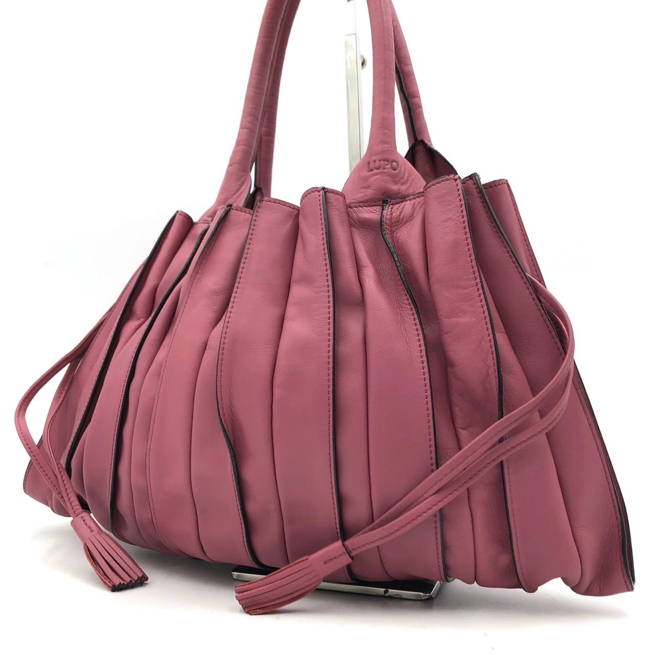 LUPO ルポ アバニコ トートバッグ ハンドバッグ ピンク レザー