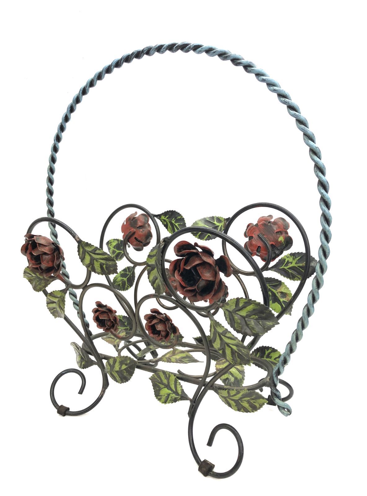 イタリア製 マガジンラック 薔薇 バラ ローズマガジンラック 雑誌入れ