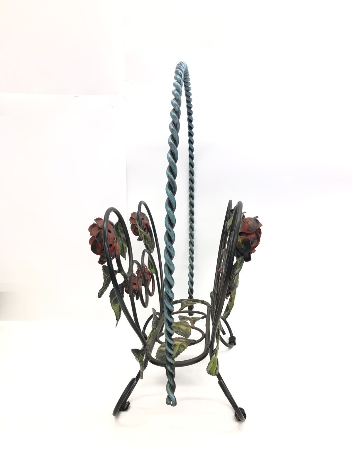 イタリア製 マガジンラック 薔薇 バラ ローズマガジンラック 雑誌入れ