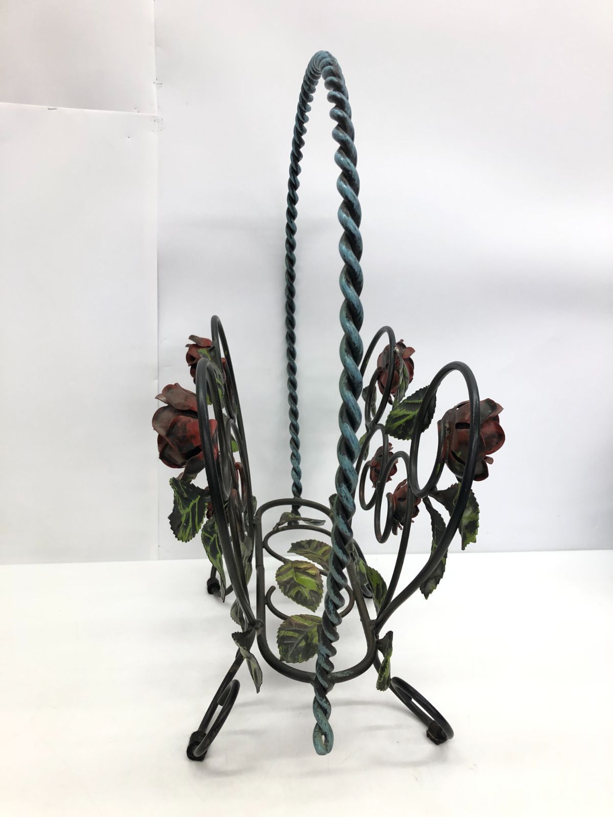 イタリア製 マガジンラック ロートアイアン ローズ 602-P23 イタリア製 マガジンラック ロートアイアン ローズ 602-P23 アイアン