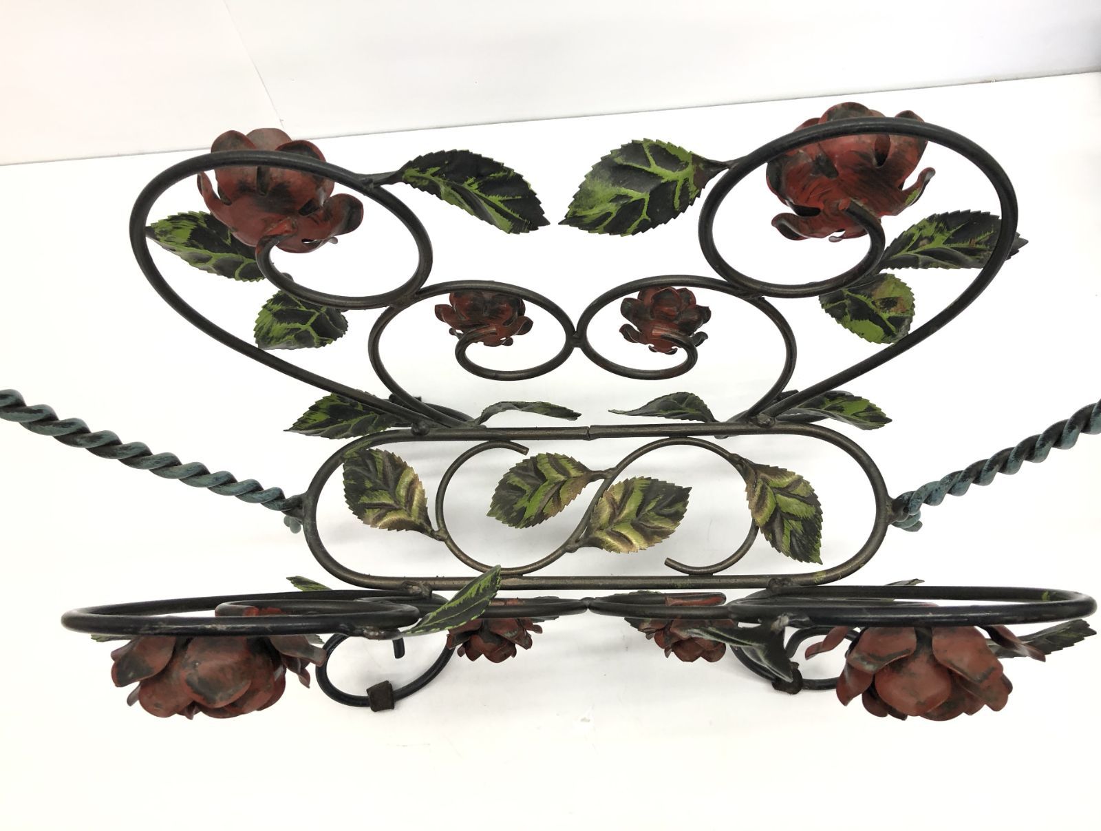 イタリア製 マガジンラック 薔薇 バラ ローズマガジンラック 雑誌入れ