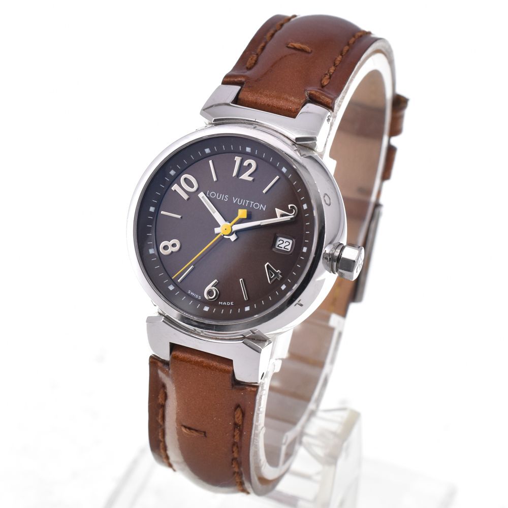 ルイ・ヴィトン LOUIS VUITTON Q1211 タンブール デイト クォーツ