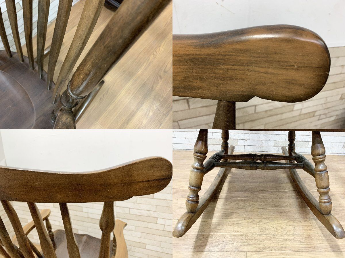 □ウィンザーロッキングチェア カントリー家具 木製 イス