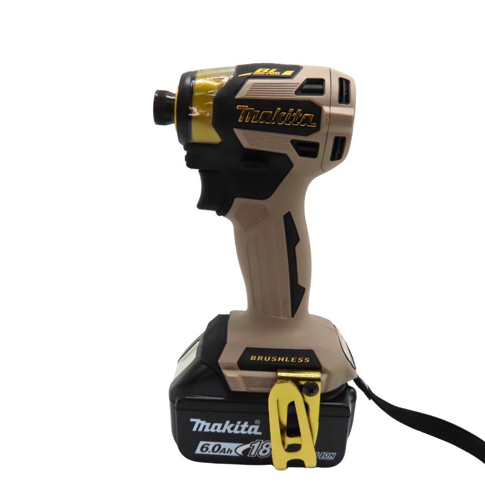 ♥ Makita マキタ 充電式インパクトドライバ ムグレージュ ベージュ 20周年記念カラー 色 18 V ブラシレスモーター ケース バッテリー付属 フルセット 電動工具