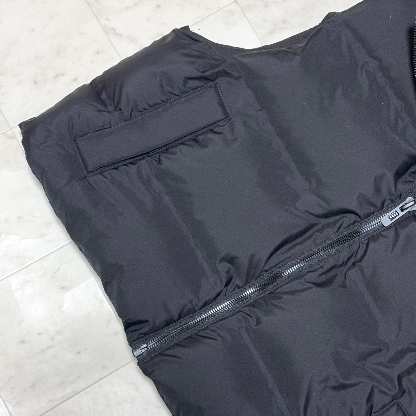 ZARA ザラ パフベスト ダウンベスト ブラック XL ビッグサイズ - メルカリ