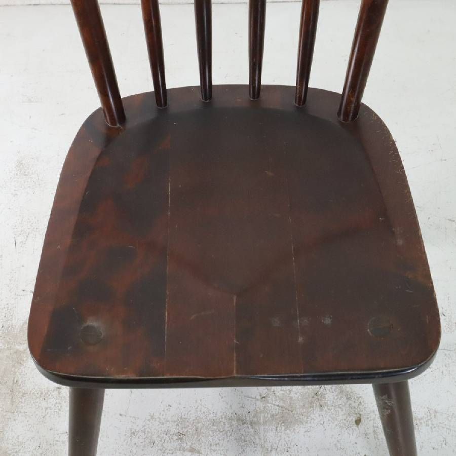 北海道民芸家具 樺材無垢 ダイニングチェア ウィンザーチェア 食卓椅子