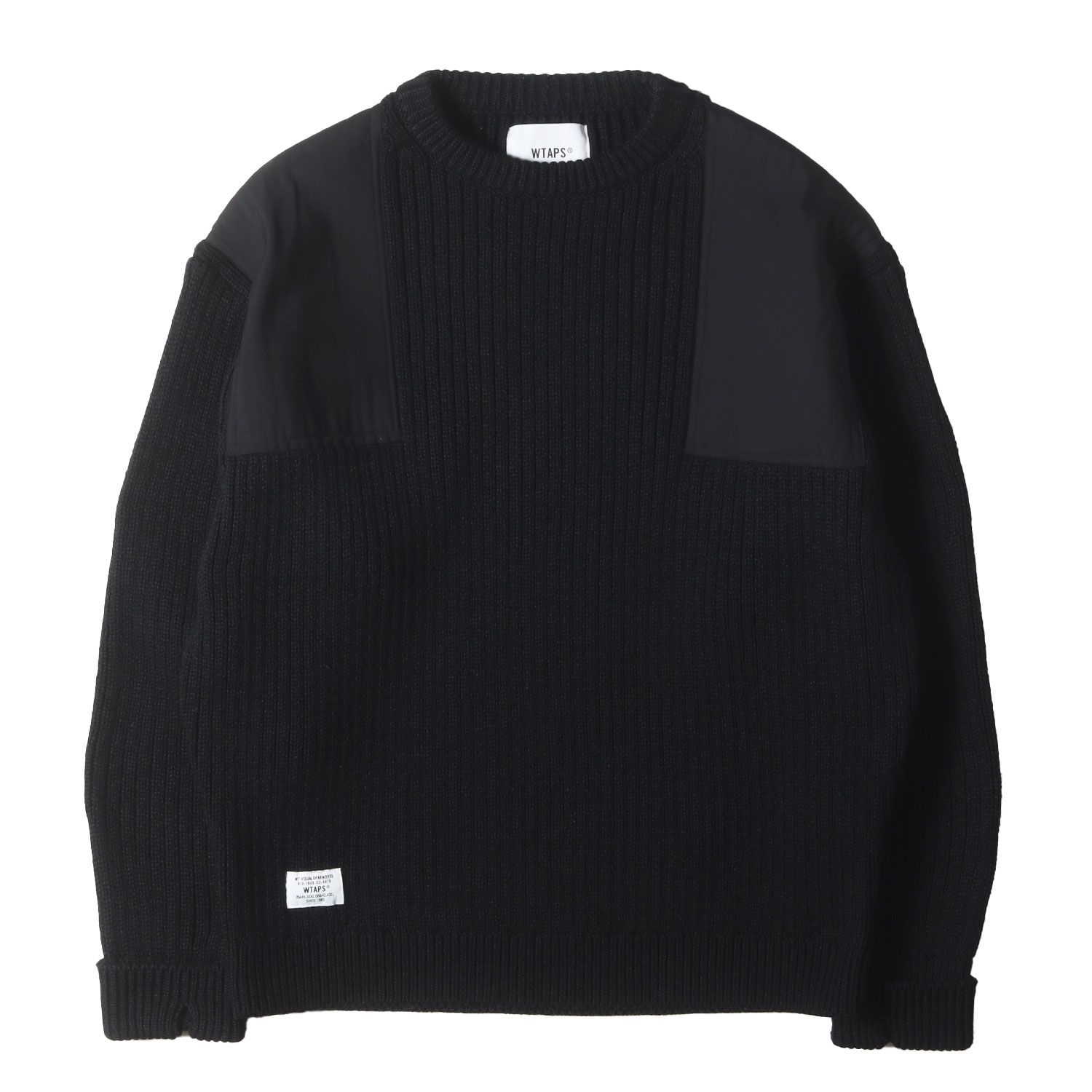 WTAPS ダブルタップス ニット ブラック 黒 サイズ:2 | 22AW パッチ付き 
