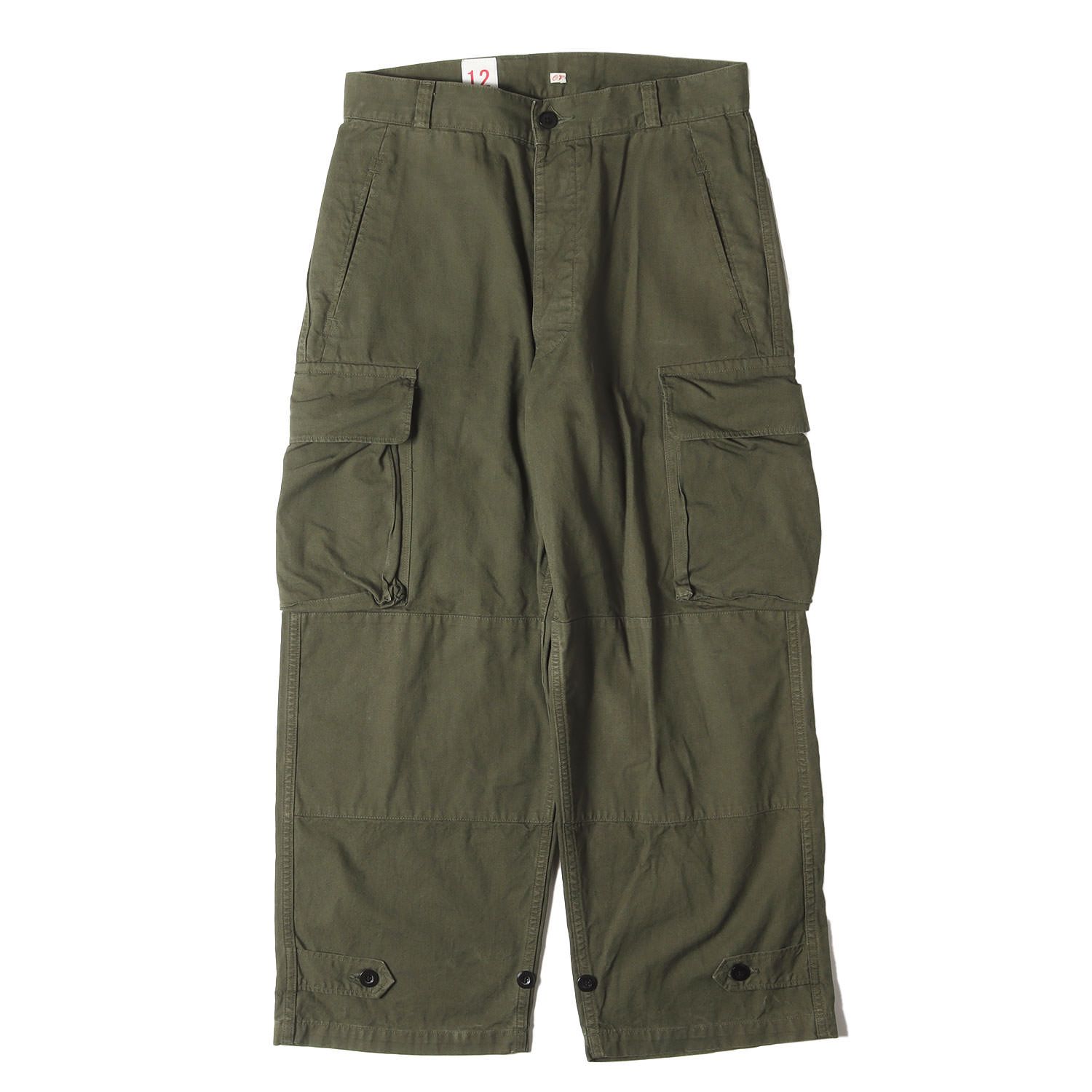 OUTIL ウティ パンツ オリーブグリーン サイズ:12 | コットン リネン