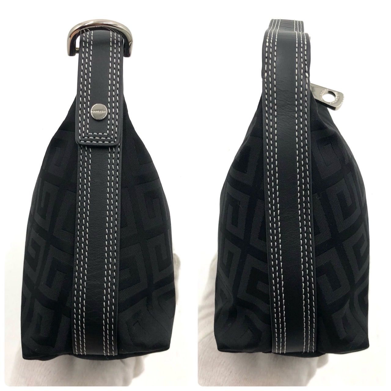 GIVENCHY ジバンシィ ハンドバッグ 4Gロゴ 総柄 黒 アクセサリーポーチ