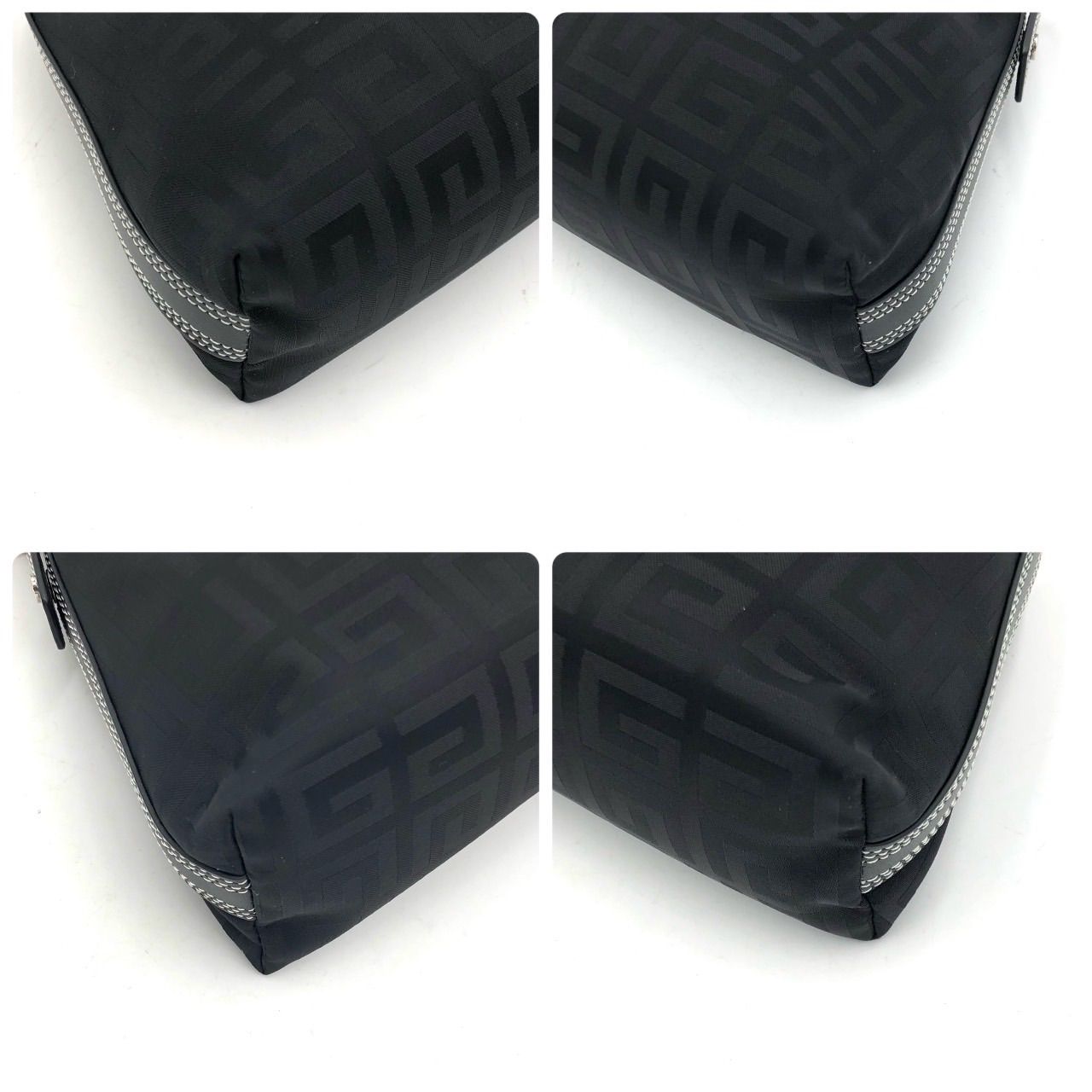 GIVENCHY ジバンシィ ハンドバッグ 4Gロゴ 総柄 黒 アクセサリーポーチ