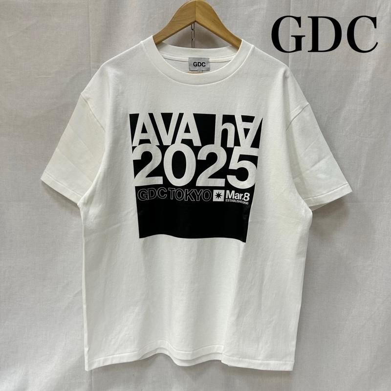 ★GDC AVA 2025 Tシャツ　★プライスタグ付き未使用品 ジーディーシー AVA-Ha 2025 半袖Tシャツ ホワイトGD0107 メンズ L