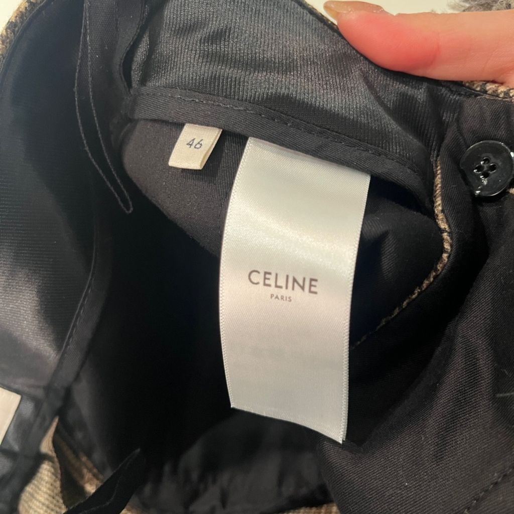 CELINE セリーヌ 21AW Skate Pants Prince Of Wales Check Wool