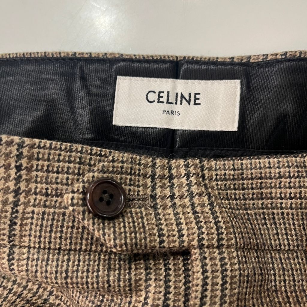 CELINE セリーヌ 21AW Skate Pants Prince Of Wales Check Wool