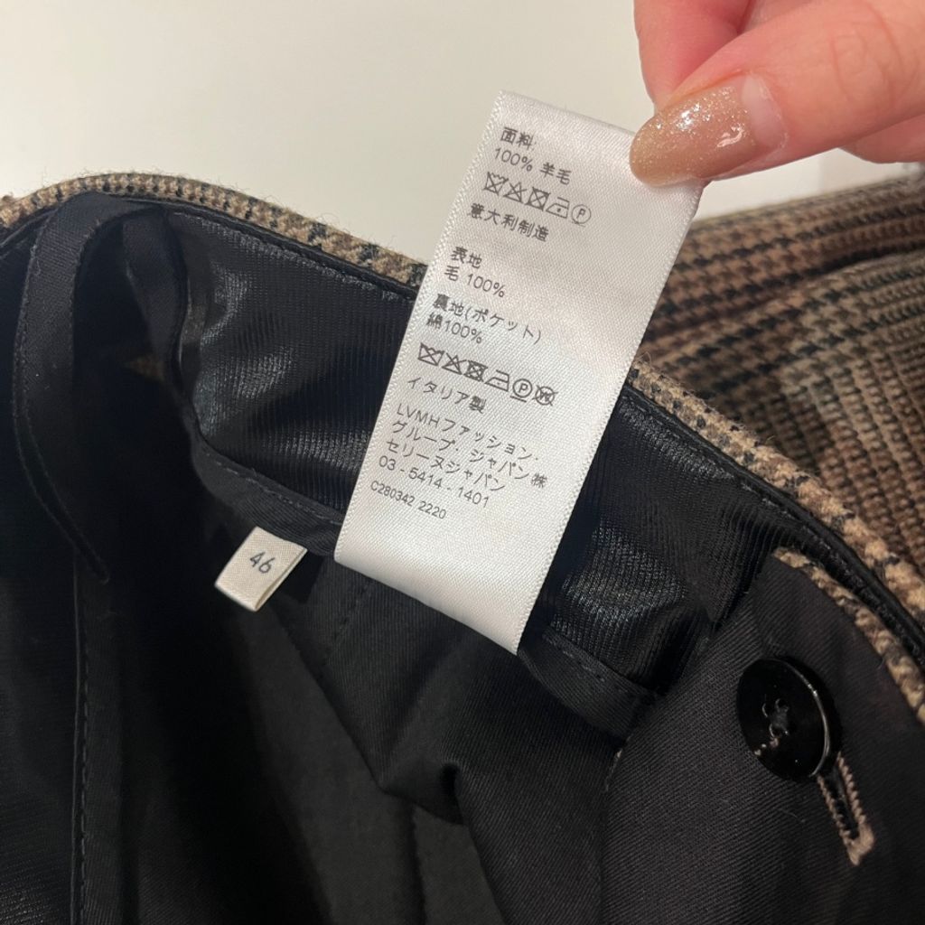 CELINE セリーヌ 21AW Skate Pants Prince Of Wales Check Wool