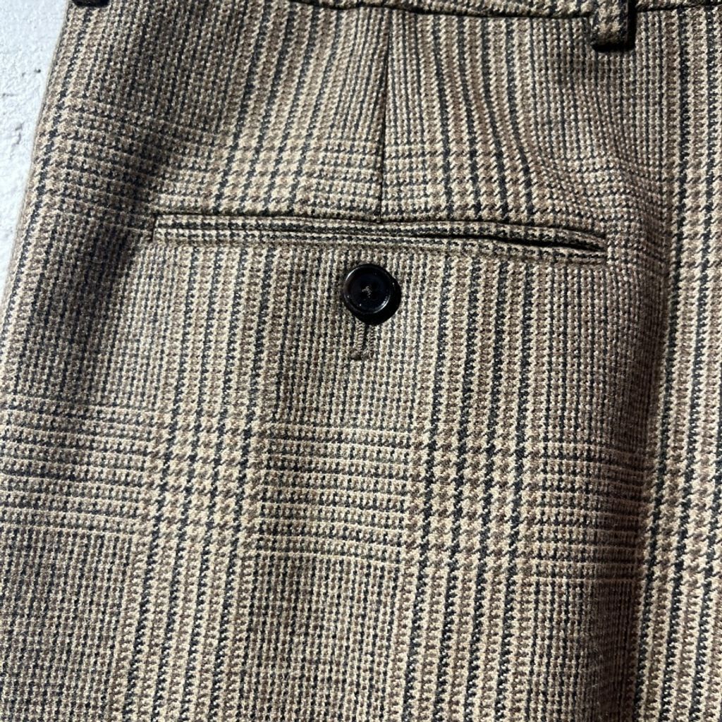 2021AW／新品未使用／セリーヌ／スケートパンツ／チェック／XS CELINE セリーヌ 21AW Skate Pants Prince Of Wales Check Wool