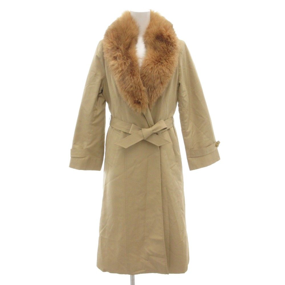 moonbat ムーンバット ロングコート フード ボタンレス ラムファー