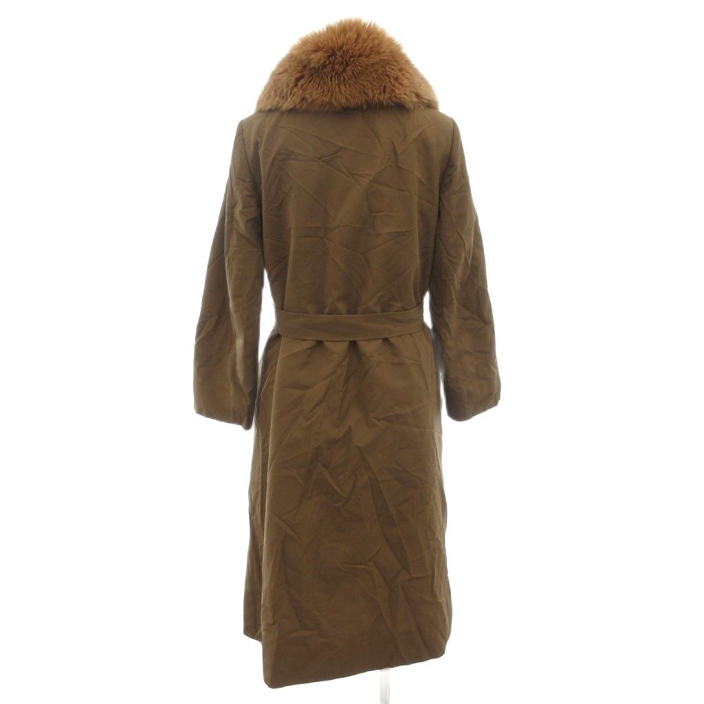 MOONBAT毛皮 フォックス コート moonbat ムーンバット ロングコート フード ボタンレス ラムファー