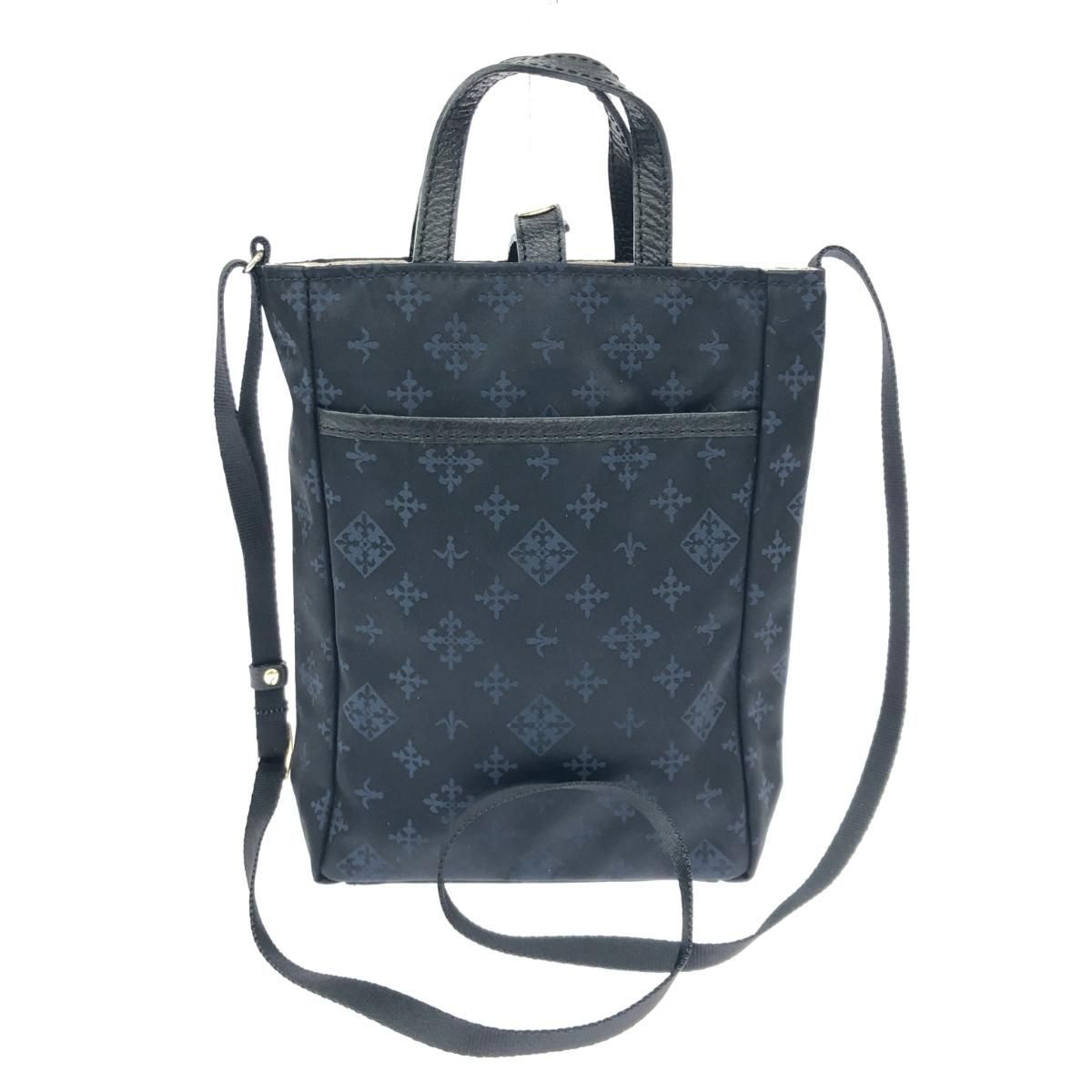 russet ラシット ミニショルダーバッグ モノグラム/ナイロン ネイビー