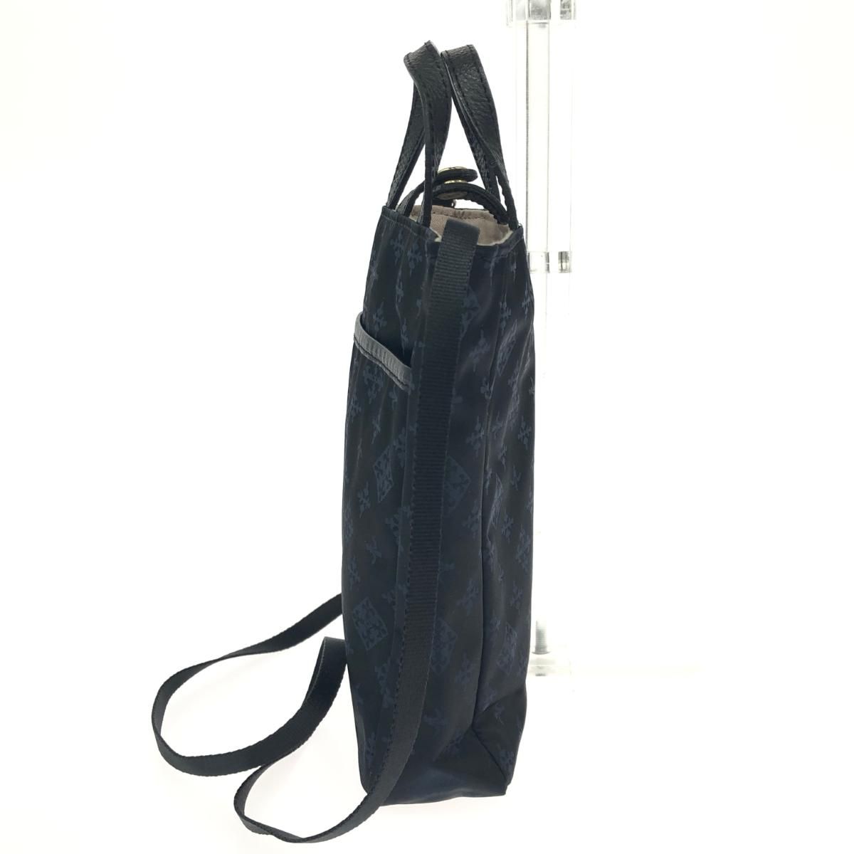 russet ラシット ミニショルダーバッグ モノグラム/ナイロン ネイビー