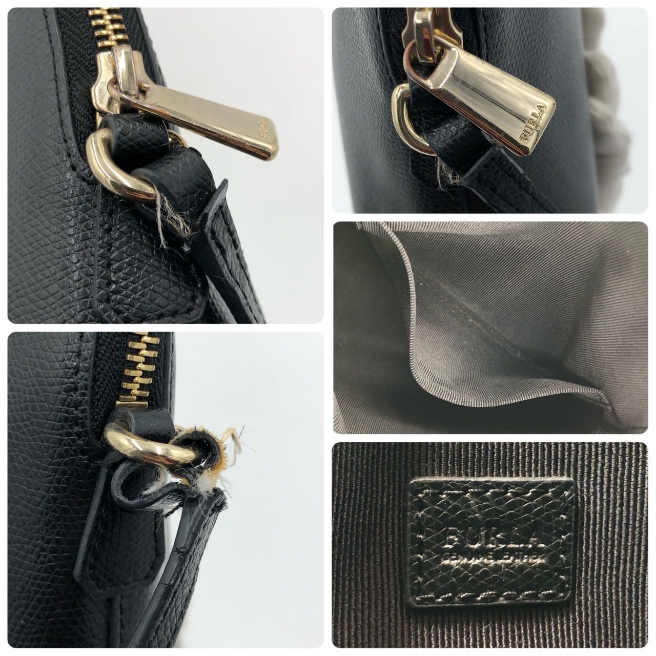 FURLA フルラ ショルダーバッグ ミニ ポシェット レザー 黒 斜め掛け 