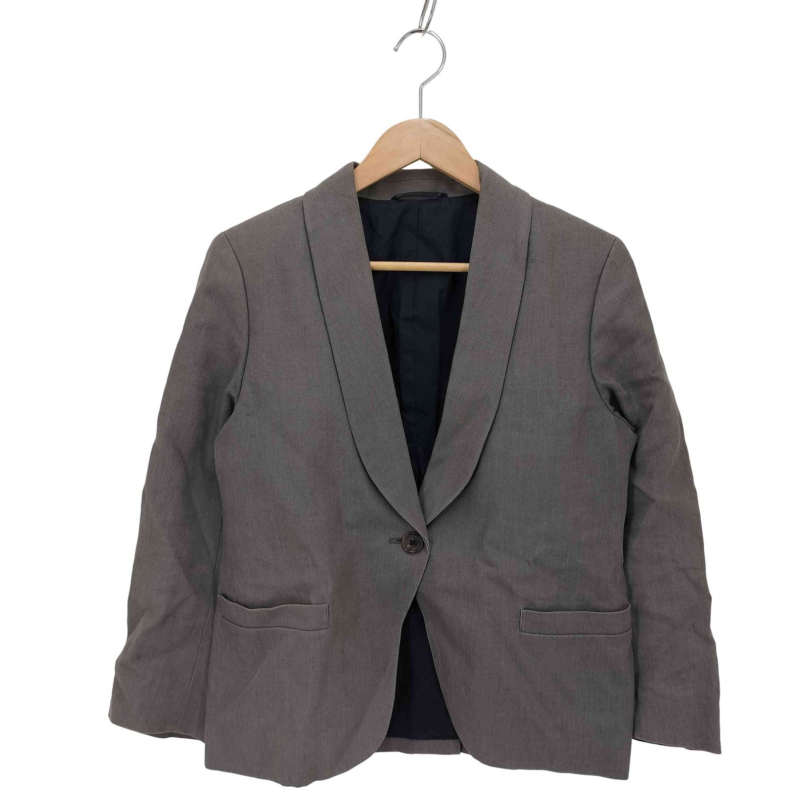 マーガレットハウエル テーラードジャケット 麻100% リネン グレー Mサイズ マーガレットハウエル MARGARET HOWELL リネン100％ テーラード