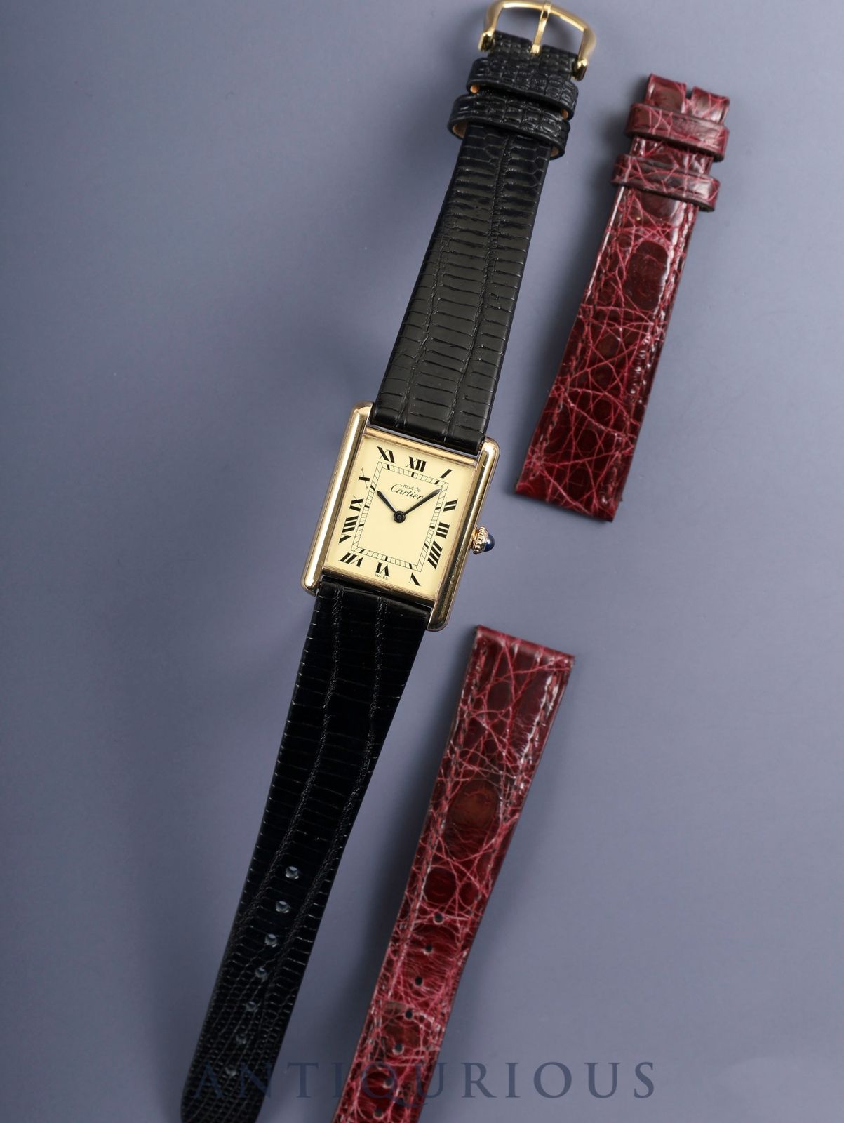 カルティエ　旧純正尾錠　GP 14mm カルティエ マストタンク LM 手巻き Cal.78-1 SV925 革 純正尾錠（GP