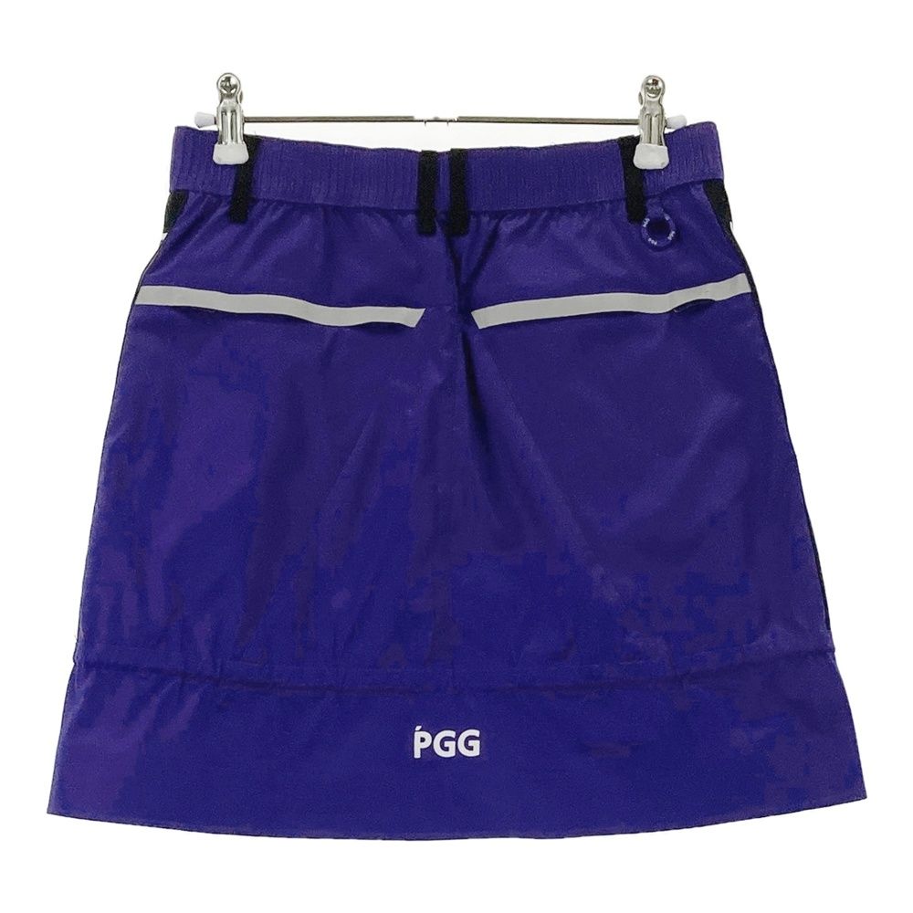 値下げ！パーリーゲイツ　青紫スカート　サイズ1 新品 サイズ：0 PGG PEARLY GATES パーリーゲイツ 裾フリル スカート