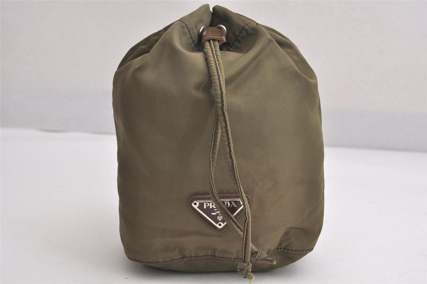 PRADA プラダ ヴィンテージ ナイロン レザー 巾着型 ポーチ 財布