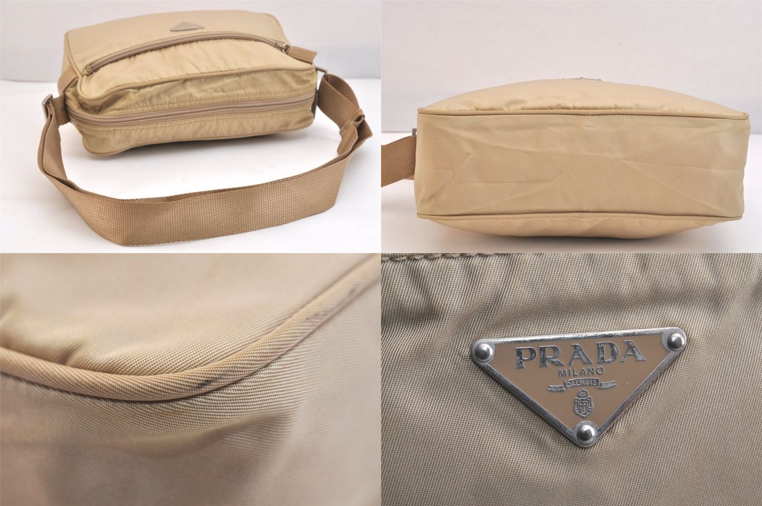 PRADA プラダ ヴィンテージ ナイロン レザー ショルダークロスボディー