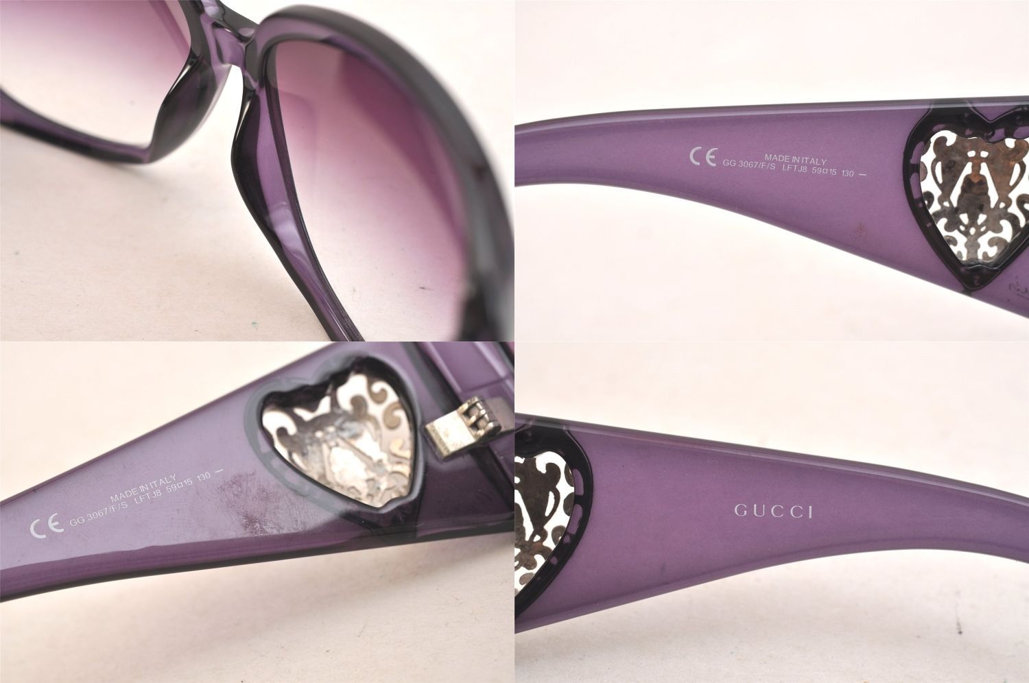 GUCCI グッチ サングラス GG 3067/F/S プラスチック パープル 5617N