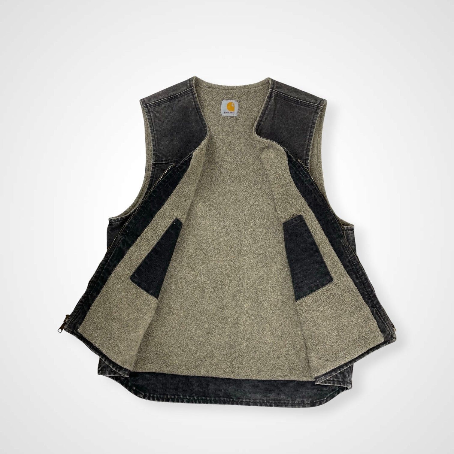 carhartt カーハート / フェード ダック地Vネックベスト ブラック SIZE