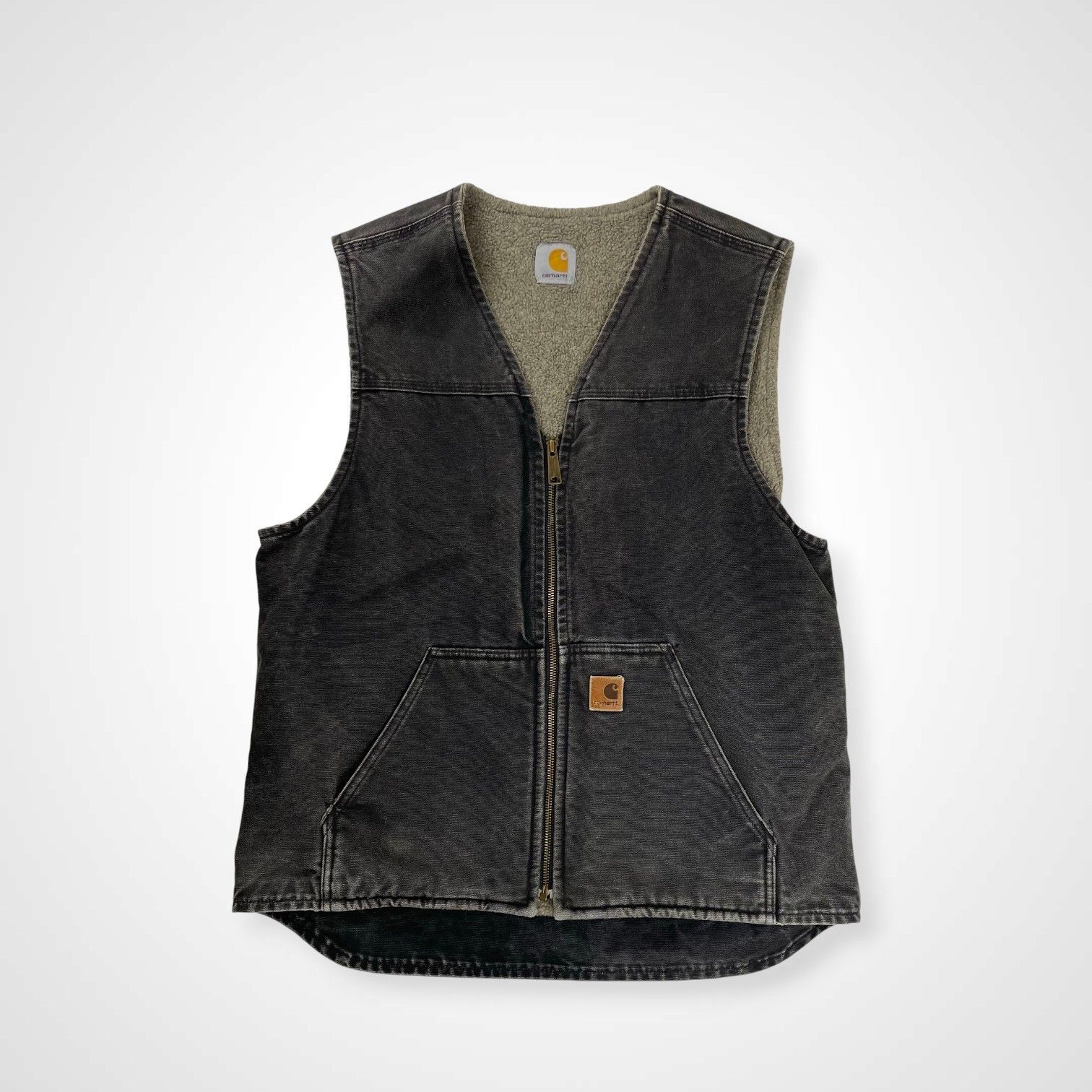 carhartt カーハート / フェード ダック地Vネックベスト ブラック SIZE