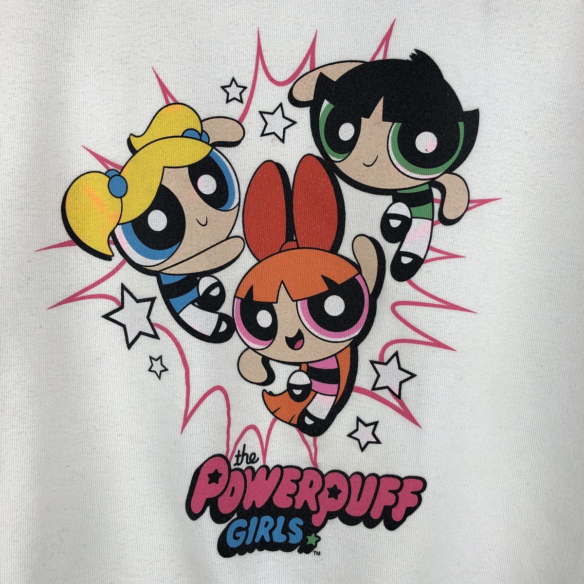 古着 THE POWERPUFF GIRLS パワーパフガールズ キャラクタースウェットシャツ トレーナー レディースM相当/eaa608261 古着 THE POWERPUFF GIRLS パワーパフガールズ キャラクタースウェット