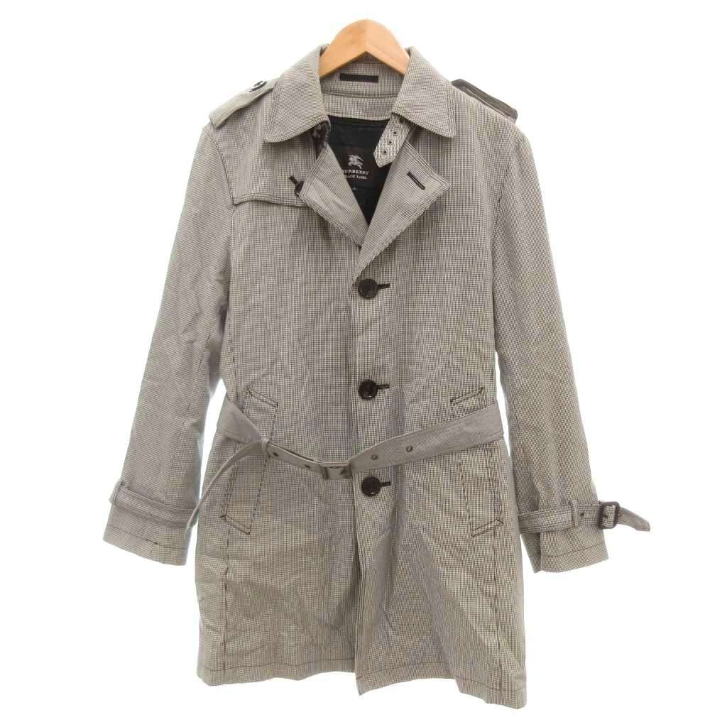Mサイズ バーバリーブラックレーベル 千鳥格子柄 トレンチコート