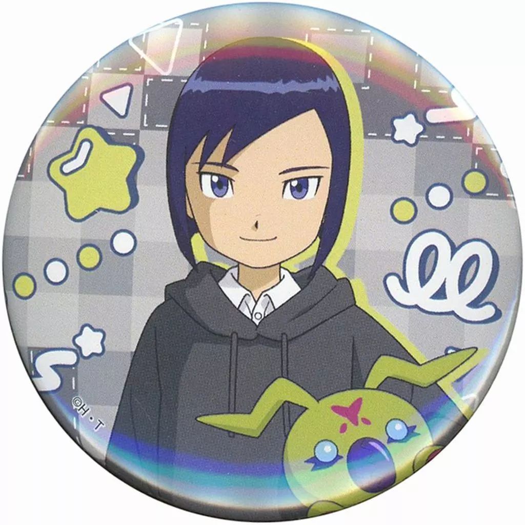 デジモンアドベンチャー02 缶バッジ 一乗寺賢 ワームモン 中古】バッジ・ビンズ 一乗寺賢＆ワームモン 「デジモンアドベンチャー