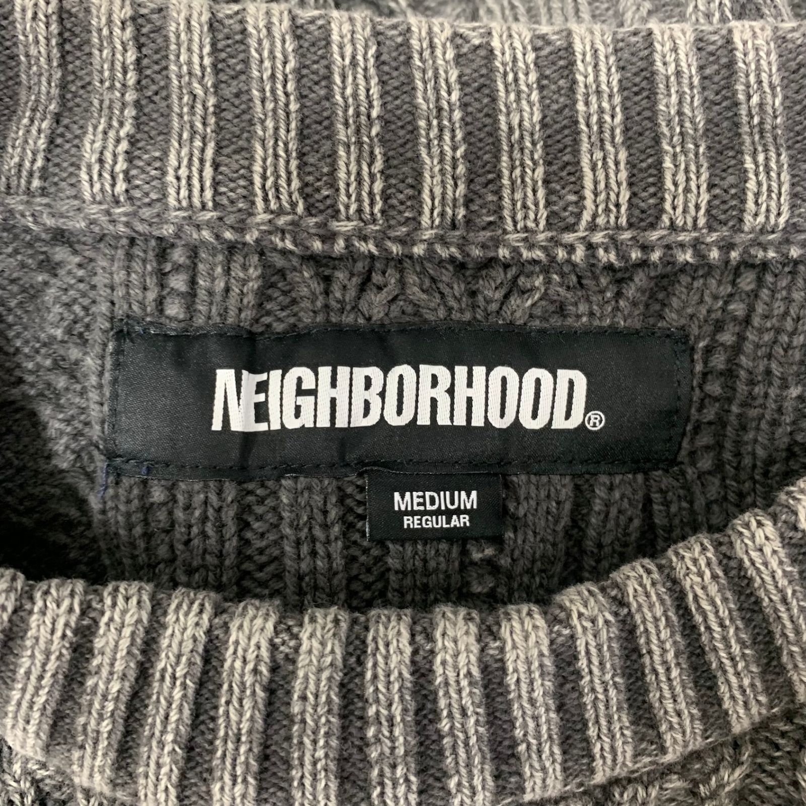 NEIGHBORHOOD 24213NH-KNM01 M コットン 数量限定，定番人気 ネイバーフッド NEIGHBORHOOD WASHED CREWNECK