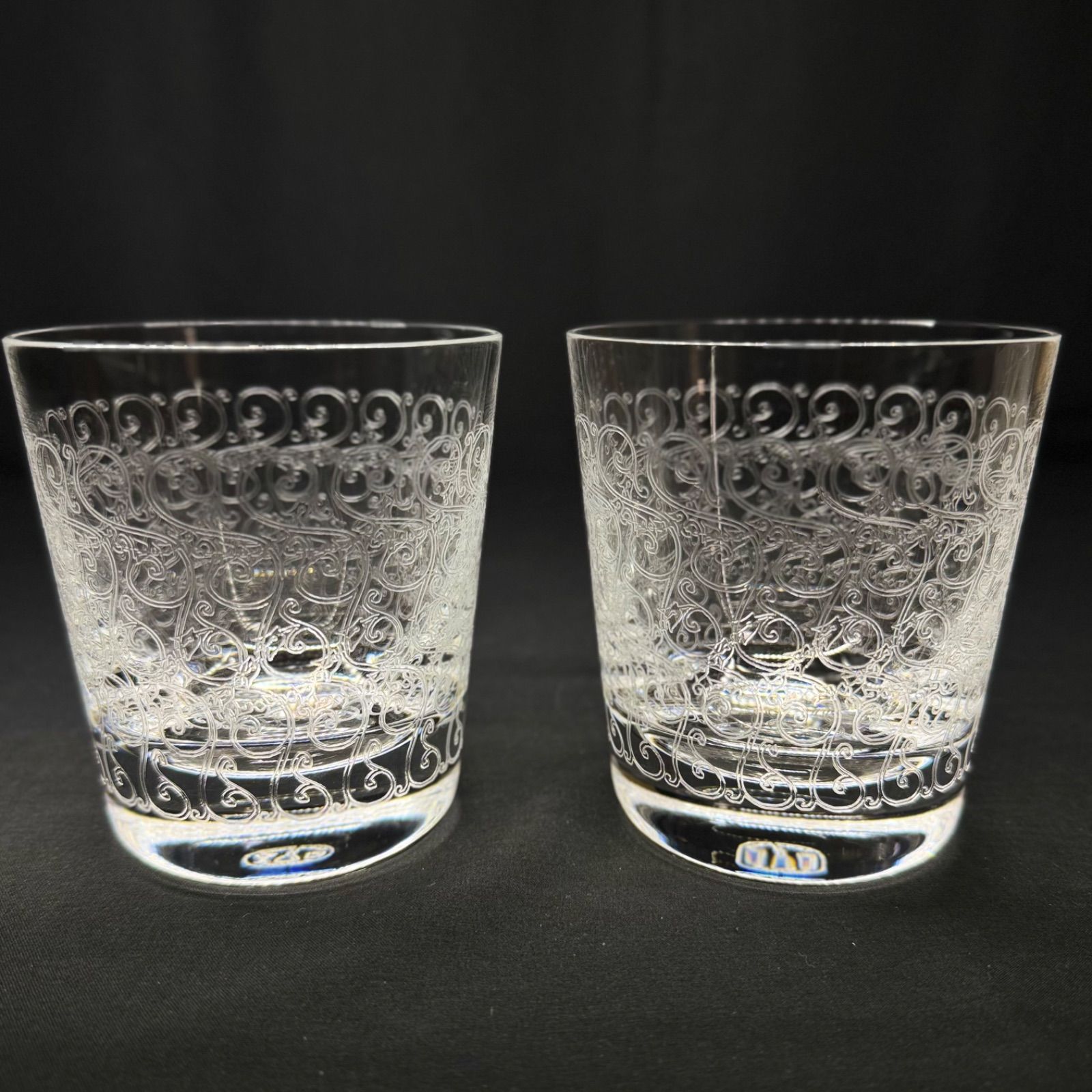 F 084 Baccarat バカラ ローハン ロックグラス ペアグラス 食器 ショッパー き