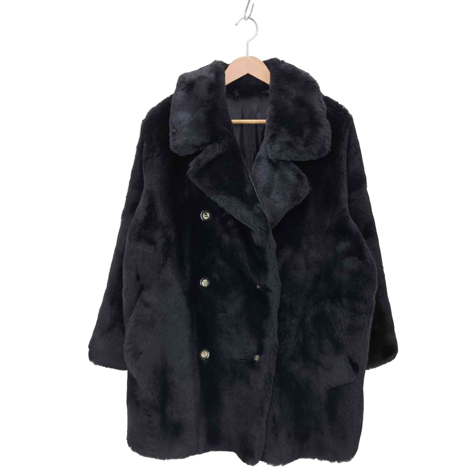 ユーズドフルギ USED古着 ファー ハーフピーコート レディース 表記無  